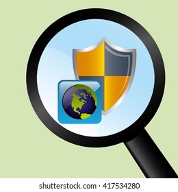 security system design. social media icon. shield concept