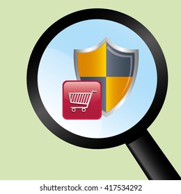 security system design. social media icon. shield concept