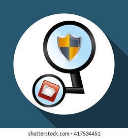 security system design. social media icon. shield concept