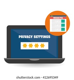 Security system design. technology illustration. protection icon