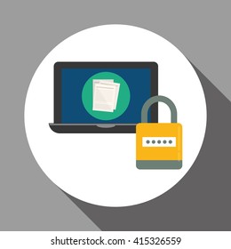 Security system design. technology illustration. protection icon
