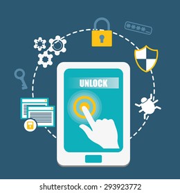 Security system design, vector illustration eps 10.
