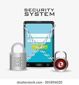 Security system design, vector illustration eps 10.