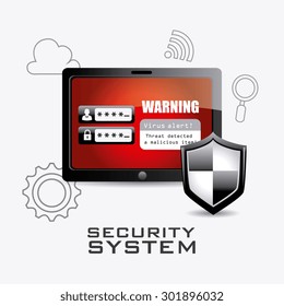 Security system design, vector illustration eps 10.