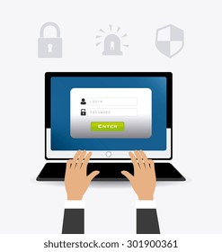 Security system design, vector illustration eps 10.