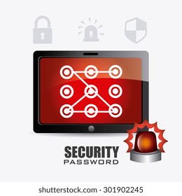 Security system design, vector illustration eps 10.