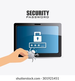 Security system design, vector illustration eps 10.