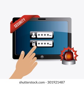 Security system design, vector illustration eps 10.