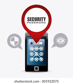 Security system design, vector illustration eps 10.