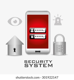 Security system design, vector illustration eps 10.