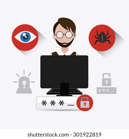 Security system design, vector illustration eps 10.