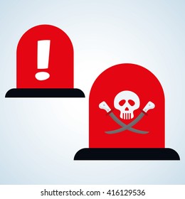 Security system design. warning icon. protection concept