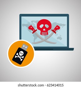 Security system design. warning icon. protection concept