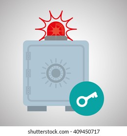 Security system design, warning and technology concept