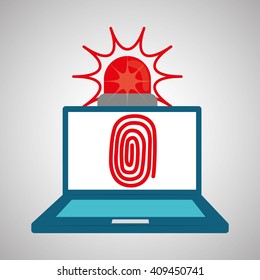 Security system design, warning and technology concept