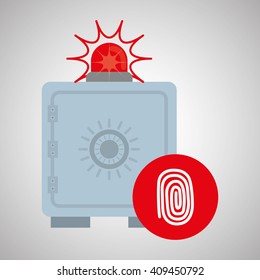 Security system design, warning and technology concept