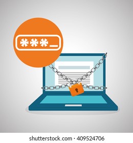 Security system design, warning and technology concept