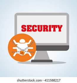 Security system design, warning and technology concept