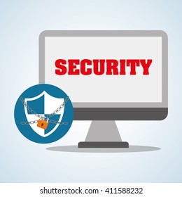 Security system design, warning and technology concept