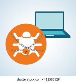 Security system design, warning and technology concept