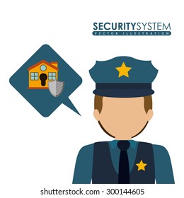 Security System digital design, vector illustration eps 10 