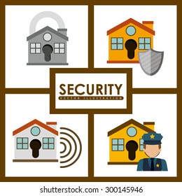 Security System digital design, vector illustration eps 10 