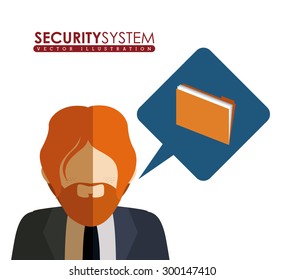 Security System digital design, vector illustration eps 10 