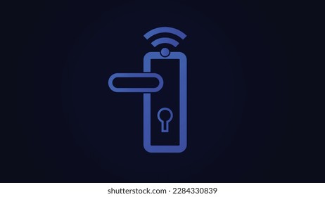Security system digital door lock icon vector illustration background.