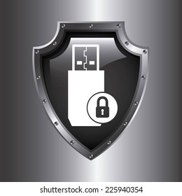 security system graphic design , vector illustration
