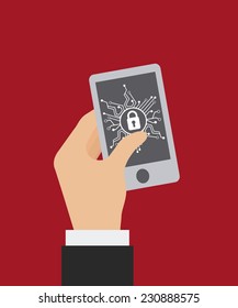 security system graphic design , vector illustration