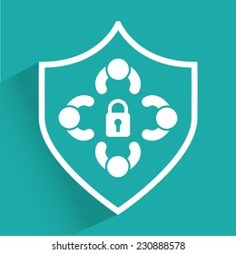 security system graphic design , vector illustration