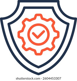 Security System Icon Color Line Vector Illustration
