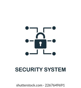 Security system icon. Monochrome simple sign from security collection. Safe box icon for logo, templates, web design and infographics.