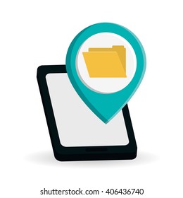 Security system icon over white background, vector illustration