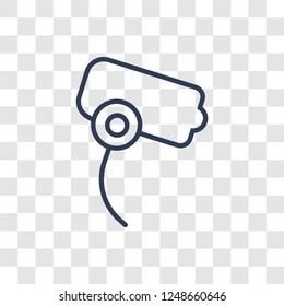 Security system icon. Trendy linear Security system logo concept on transparent background from Smarthome collection