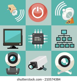 Security System Icons Set. Vector illustration.