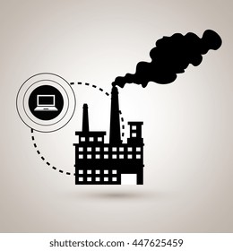 security system in industrial plant isolated icon design, vector illustration  graphic 
