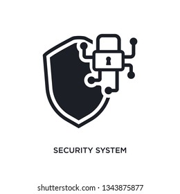security system isolated icon. simple element illustration from smart home concept icons. security system editable logo sign symbol design on white background. can be use for web and mobile