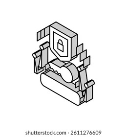 security system isometric icon vector. security system sign. isolated symbol illustration