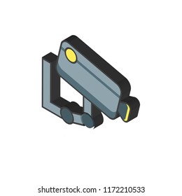 Security system isometric left top view 3D icon