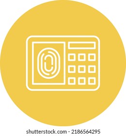 Security System line circle icon vector image. Can also be used for web apps, mobile apps and print media.