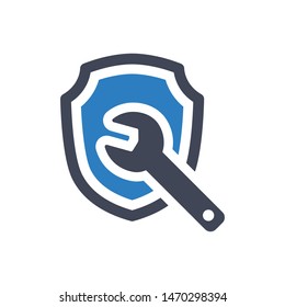 Security System Maintenance Vector Graphics Icon