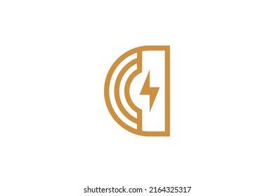 Security System Monoline Logo Vector