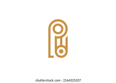 Security System Monoline Logo Vector