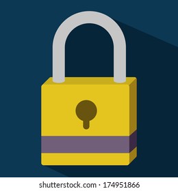 security system over blue  background vector illustration
