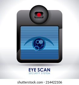 security system over gray background vector illustration