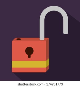 security system over purple  background vector illustration