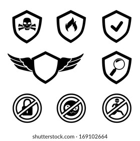 security system over white  background vector illustration