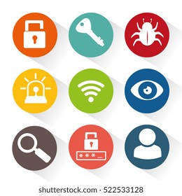 security system set icons