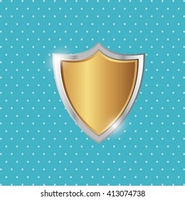 Security system. shield concept. warning illustration